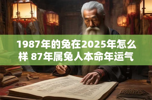 1987年的兔在2025年怎么样 87年属兔人本命年运气