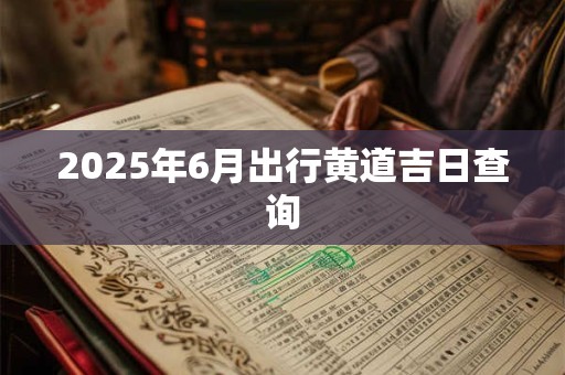 2025年6月出行黄道吉日查询