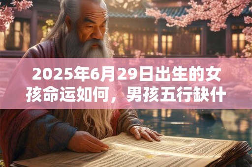 2026年6月29日出生的女孩命运如何，男孩五行缺什么