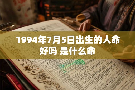 1994年7月5日出生的人命好吗 是什么命