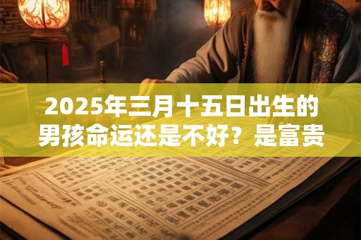 2025年三月十五日出生的男孩命运还是不好？是富贵命吗？