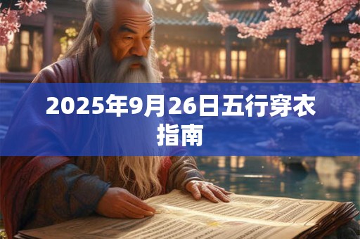 2025年9月26日五行穿衣指南