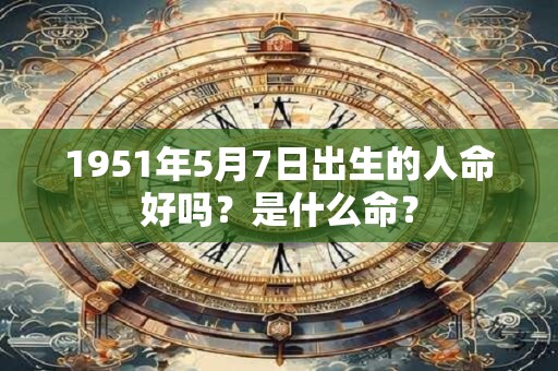 1951年5月7日出生的人命好吗？是什么命？