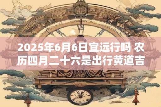 2025年6月6日宜远行吗 农历四月二十六是出行黄道吉日吗
