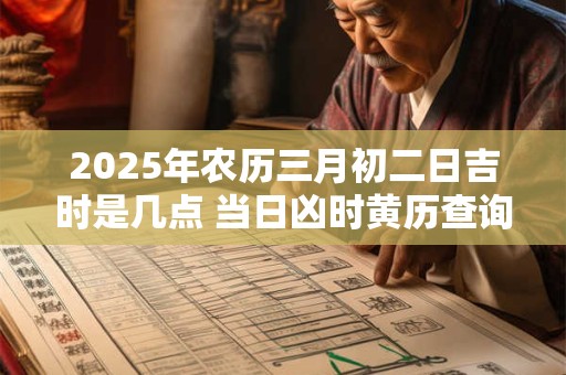 2025年农历三月初二日吉时是几点 当日凶时黄历查询