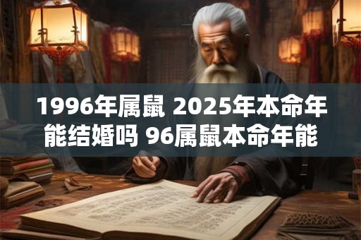 1996年属鼠 2025年本命年能结婚吗 96属鼠本命年能否结婚