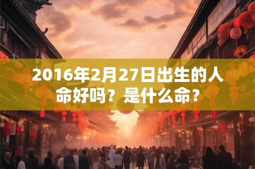 2016年2月27日出生的人命好吗？是什么命？