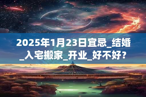 2025年1月23日宜忌_结婚_入宅搬家_开业_好不好？