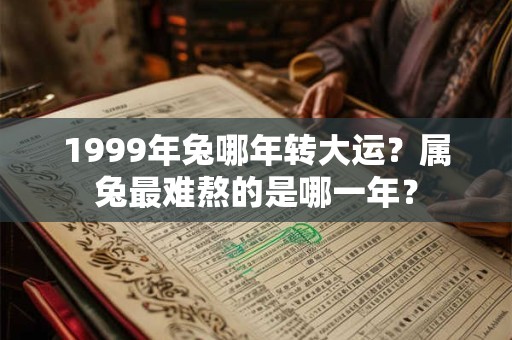 1999年兔哪年转大运？属兔最难熬的是哪一年？
