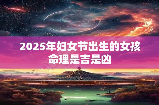 2025年妇女节出生的女孩命理是吉是凶