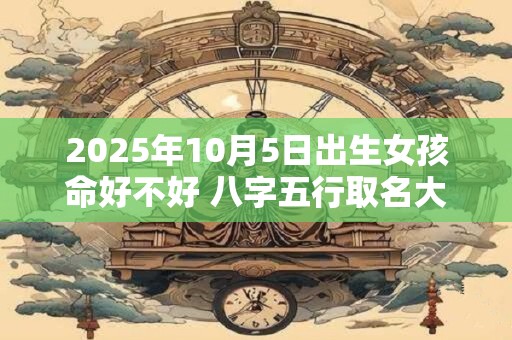 2025年10月5日出生女孩命好不好 八字五行取名大全