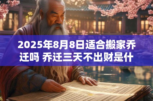 2025年8月8日适合搬家乔迁吗 乔迁三天不出财是什么意思 2025年8月8日适合搬家乔迁吗 乔迁三天不出财是什么意思