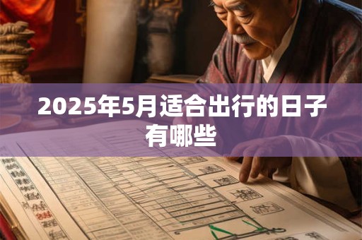 2025年5月适合出行的日子有哪些