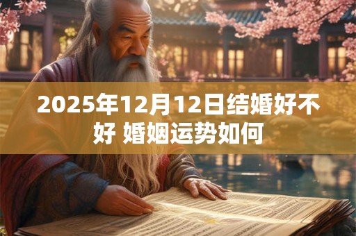 2025年12月12日结婚好不好 婚姻运势如何