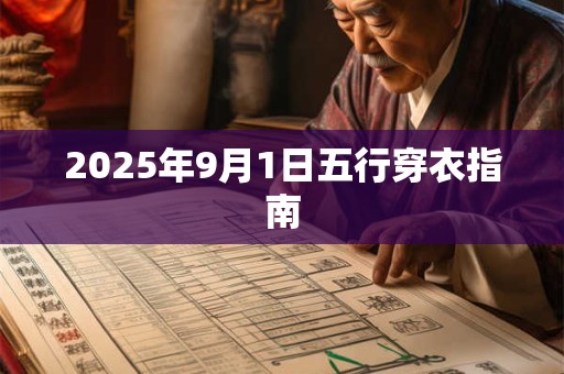 2025年9月1日五行穿衣指南