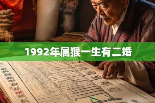 1992年属猴一生有二婚 1992年属猴一生有二婚