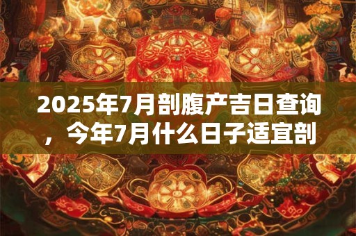 2025年7月剖腹产吉日查询，今年7月什么日子适宜剖腹产生孩子