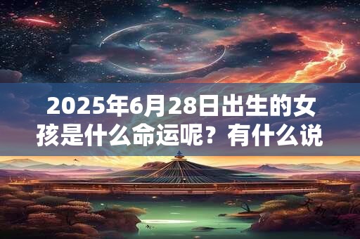 2025年6月28日出生的女孩是什么命运呢？有什么说法？
