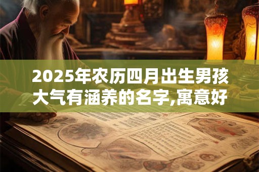 2025年农历四月出生男孩大气有涵养的名字,寓意好的字