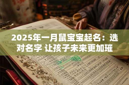 2025年一月鼠宝宝起名：选对名字 让孩子未来更加璀璨！