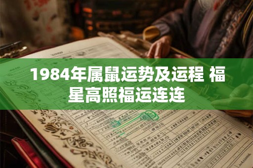 1984年属鼠运势及运程 福星高照福运连连