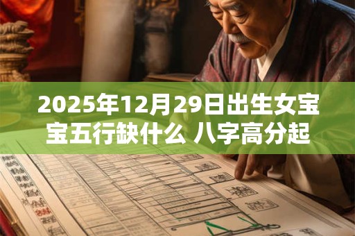 2025年12月29日出生女宝宝五行缺什么 八字高分起名字