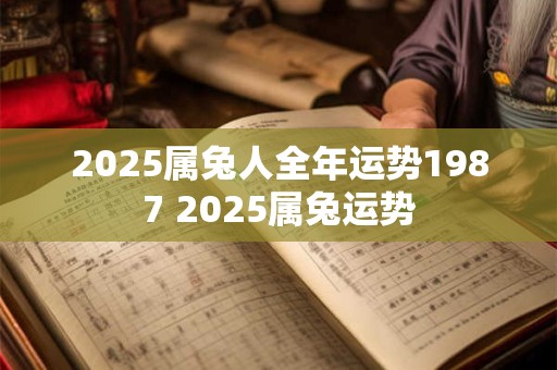 2025属兔人全年运势1987 2025属兔运势