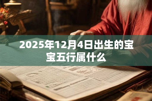 2026年12月4日出生的宝宝五行属什么 2026年12月4日出生的宝宝五行属什么