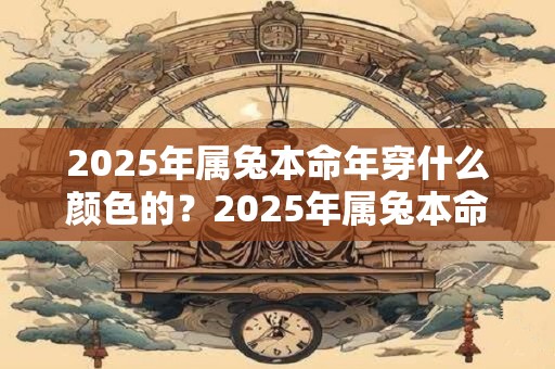 2025年属兔本命年穿什么颜色的？2025年属兔本命年佩戴什么？