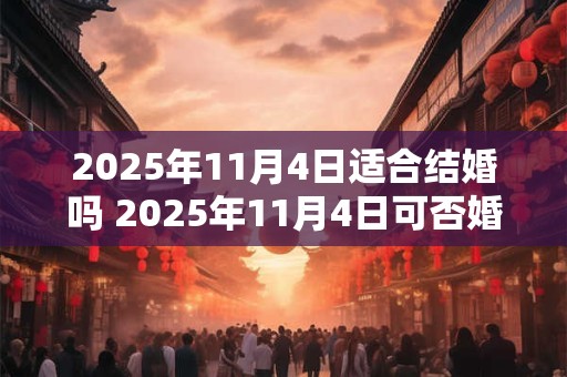 2026年11月4日适合结婚吗 2026年11月4日可否婚嫁