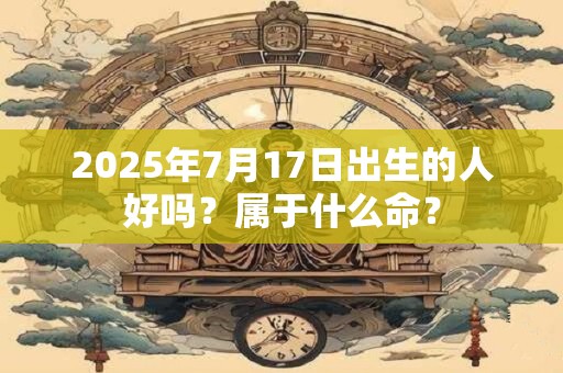 2025年7月17日出生的人好吗？属于什么命？