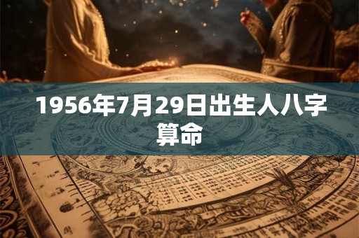 1956年7月29日出生人八字算命