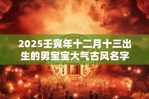 2025壬寅年十二月十三出生的男宝宝大气古风名字