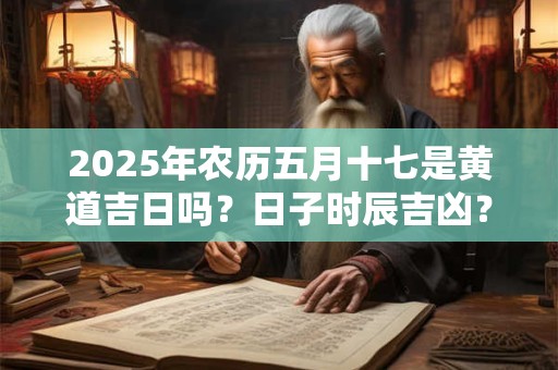 2025年农历五月十七是黄道吉日吗?日子时辰吉凶? 2025年农历五月十七是黄道吉日吗?日子时辰吉凶?