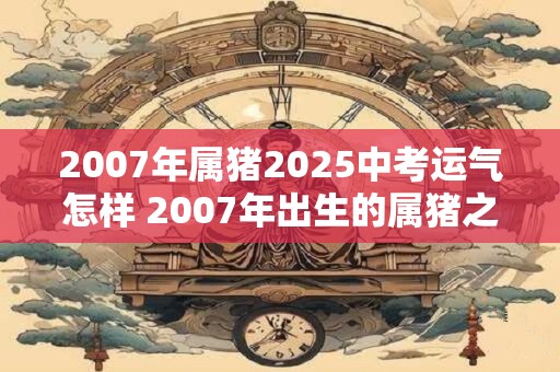 2007年属猪2025中考运气怎样 2007年出生的属猪之人在2025年中考时的运势如何