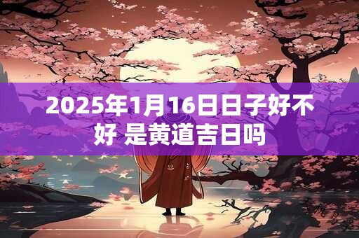2025年1月16日日子好不好 是黄道吉日吗
