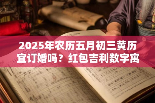 2025年农历五月初三黄历宜订婚吗？红包吉利数字寓意