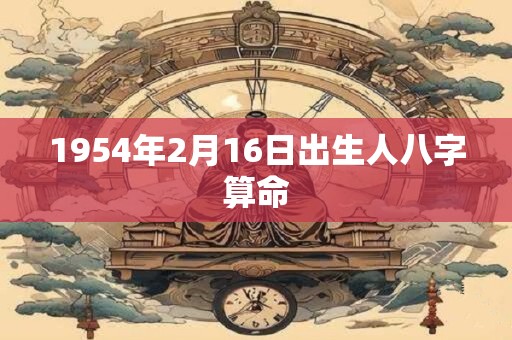 1954年2月16日出生人八字算命 1954年2月16日出生人八字算命