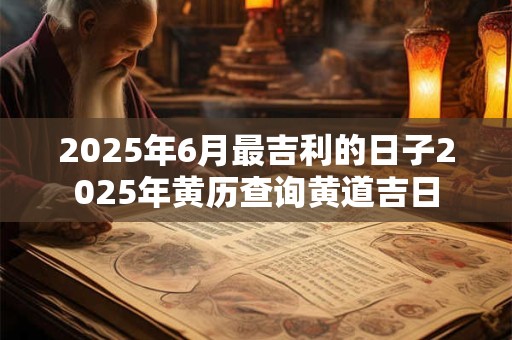 2025年6月最吉利的日子2025年黄历查询黄道吉日