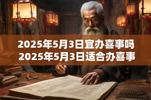 2025年5月3日宜办喜事吗 2025年5月3日适合办喜事吗