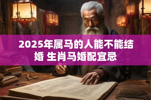2025年属马的人能不能结婚 生肖马婚配宜忌