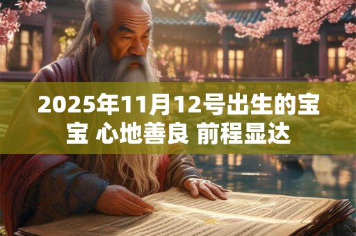 2025年11月12号出生的宝宝 心地善良 前程显达