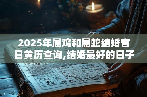 2025年属鸡和属蛇结婚吉日黄历查询,结婚最好的日子