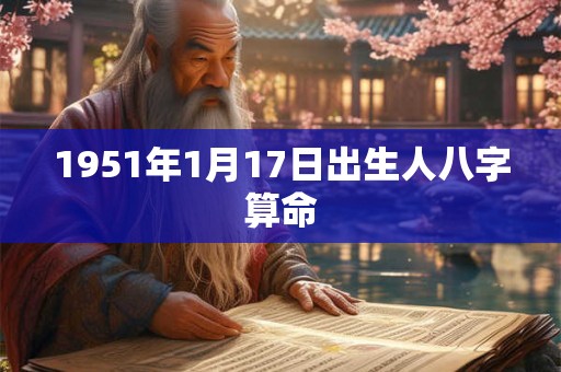 1951年1月17日出生人八字算命