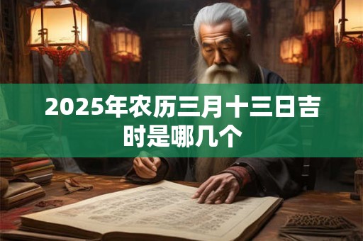 2025年农历三月十三日吉时是哪几个