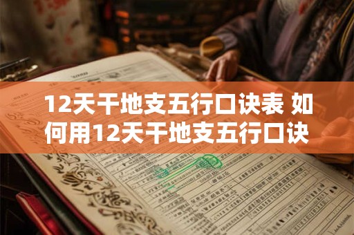 12天干地支五行口诀表 如何用12天干地支五行口诀表快速推算生肖五行配对