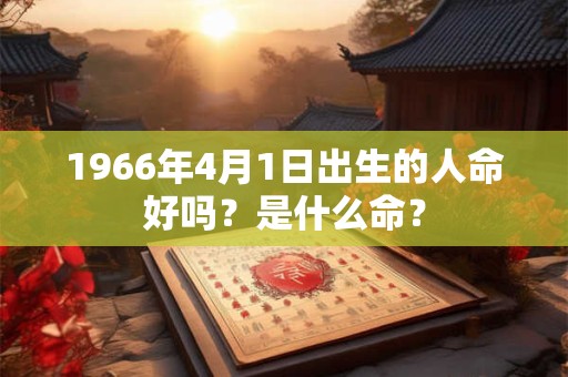 1966年4月1日出生的人命好吗？是什么命？