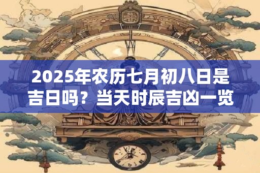 2025年农历七月初八日是吉日吗？当天时辰吉凶一览表