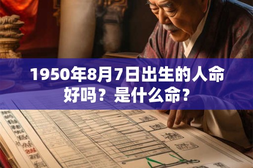1950年8月7日出生的人命好吗？是什么命？