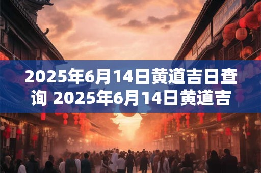 2025年6月14日黄道吉日查询 2025年6月14日黄道吉日
